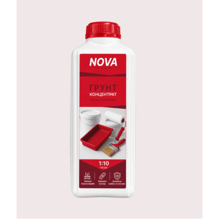 Грунтовка акриловая Nova глубокого проникновения 1:10 1 л