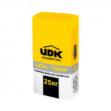 Клей для газобетона UDK (ЮДК) TBM 25 кг (Зимний)