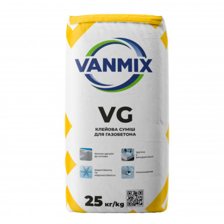 Клей для газобетона Vanmix (Ванмикс) 25 кг