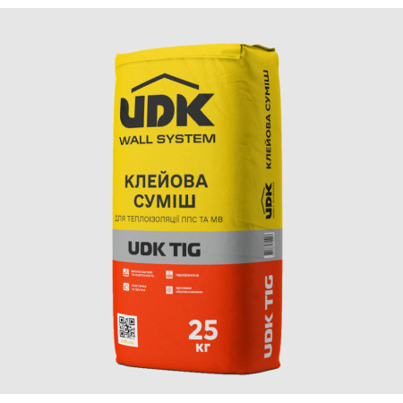 Клейова суміш для теплоізоляції ППС та МВ UDK TIG 25 (кг)