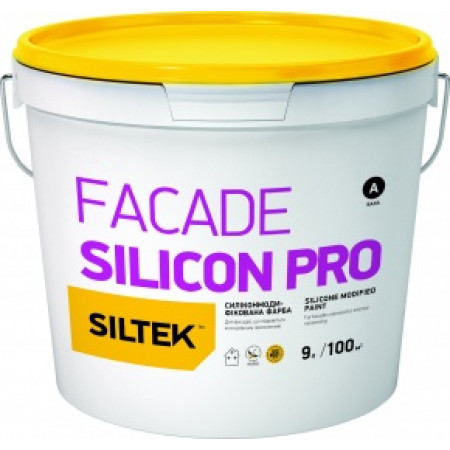 Краска силиконовая фасадная премиум-класса Siltek (Силтек) FACADE SILICON PRO FA (9 л)
