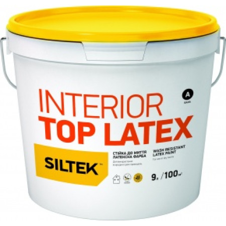 Фарба латексна, що миється Siltek (Сілтек) INTERIOR TOP LATEX C (9 л)