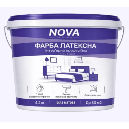 Краска латексная Nova Mattlatex SmartFormula 4,2 кг