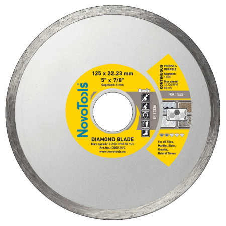 Алмазный диск отрезной NovoTools Basic Керамика 125х5х22,23 мм