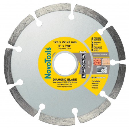 Алмазный диск отрезной NovoTools Basic Сегмент 125х7х22,23 мм