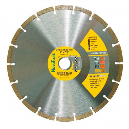 Алмазный диск отрезной NovoTools Standard Сегмент 230х7х22,23 мм