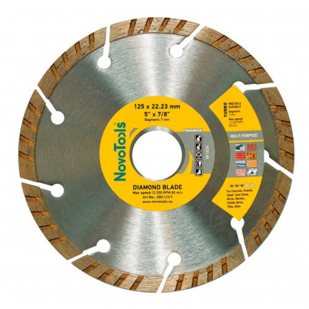 Алмазный диск отрезной NovoTools Standard Турбо 125х5х22,23 мм