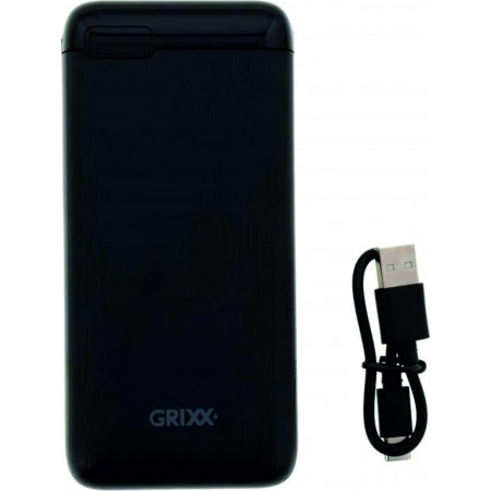 Powerbank (Повербанк) GRIXX 20000 mAh, швидк. зарядка, кабель USB-USB-C в комплекті