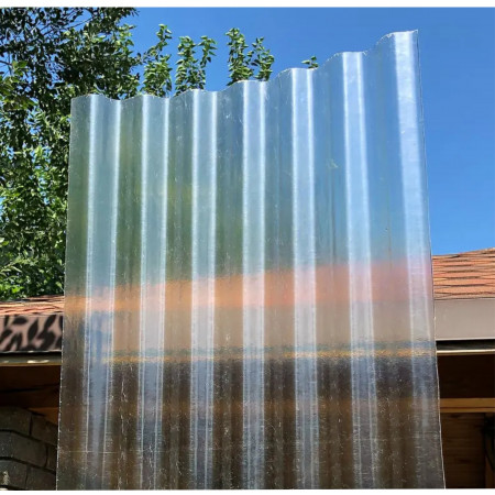 Прозрачный шифер Волнопласт гофрированный 1,5х10 м бесцветный