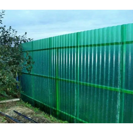 Прозрачный шифер Волнопласт гофрированный 1,5х10 м зеленый