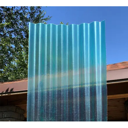 Прозрачный шифер Волнопласт гофрированный 1,5х10 м зеленый