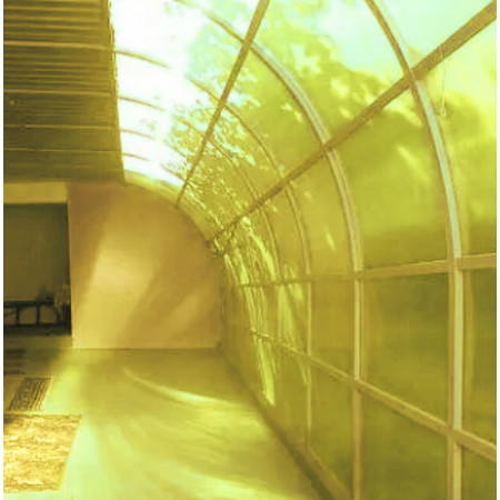 Прозрачный шифер Волнопласт плоский 1,5х10 м желтый