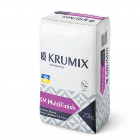 Шпаклівка гіпсова KRUMIX KM MultiFinish фінішна 25кг