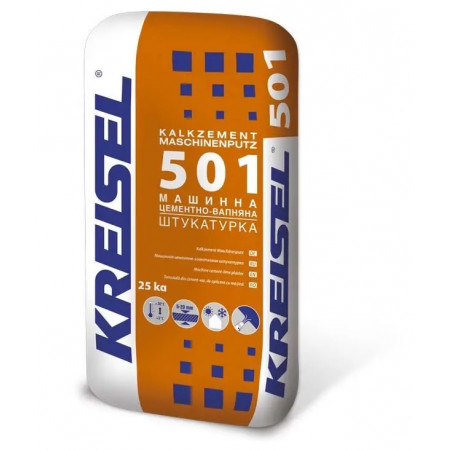 Штукатурка цементно-известковая Kreisel (Крейзел) 501 машинная 25 кг
