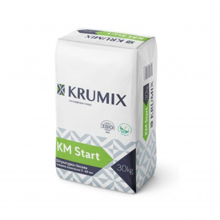Штукатурка гіпсова стартова KRUMIX KM Start 30 кг