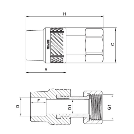 Муфта PPR з НГ, ф 20х3/4", RAFTEC {300} RSCC2002