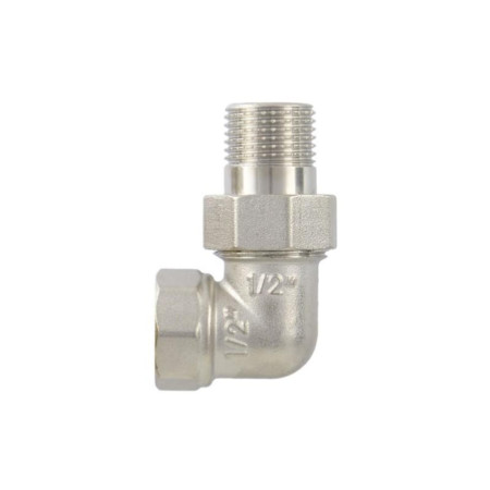 Американка-згін DN15 (1/2") кутова нікель AS01-U