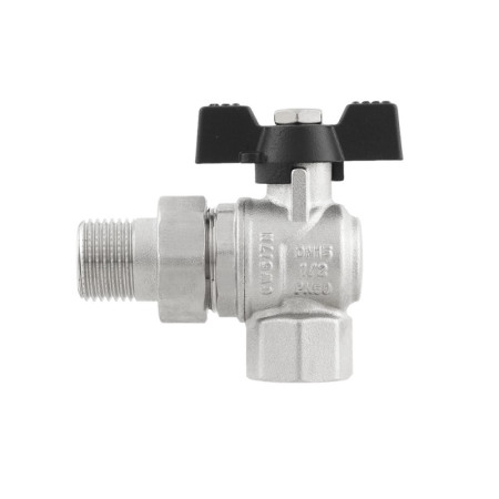 Кран угловой шаровой DN25 PN40 с разборным соединением DRBS3-U