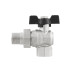 Кран угловой шаровой DN25 PN40 с разборным соединением DRBS3-U