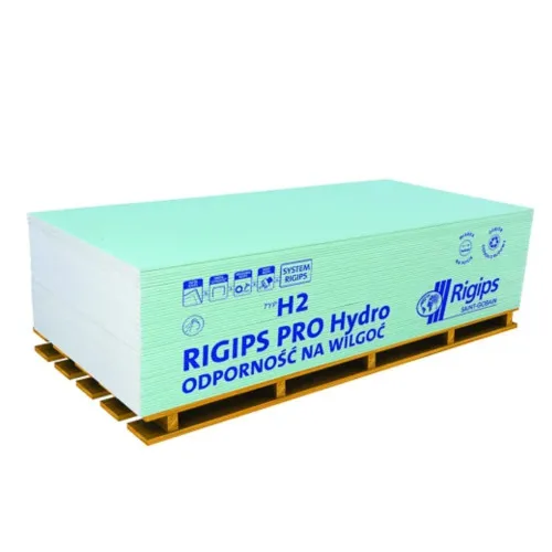 Гипсокартон влагостойкий стеновой Rigips PRO Hydra typ H2 12,5x1200x2500