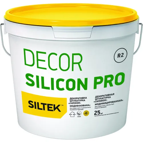 Штукатурка декоративная силиконмодифицированная 2,0 мм Siltek (Силтек) DECOR SILICON PRO «Короед» DA